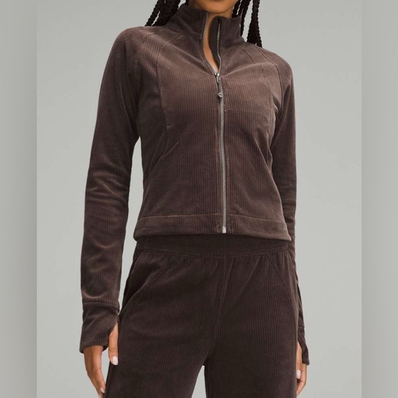 lululemon athletica Jackets & Blazers - #455 Lululemon Scuba Track Jacket *Velvet Cord
Espresso Sz 6